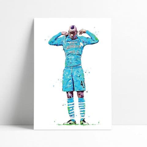 Manchester City | Mario Balotelli Art Print