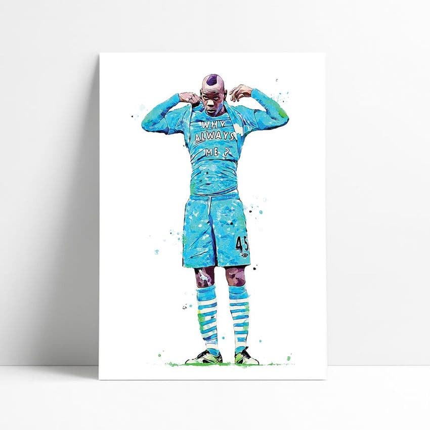 Manchester City | Mario Balotelli Art Print
