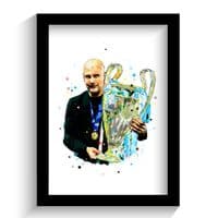 Manchester City | Pep Guardiola Art Print | Champions League