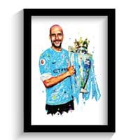 Manchester City | Pep Guardiola Art Print | Premier League