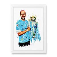 Manchester City | Pep Guardiola Art Print | Premier League