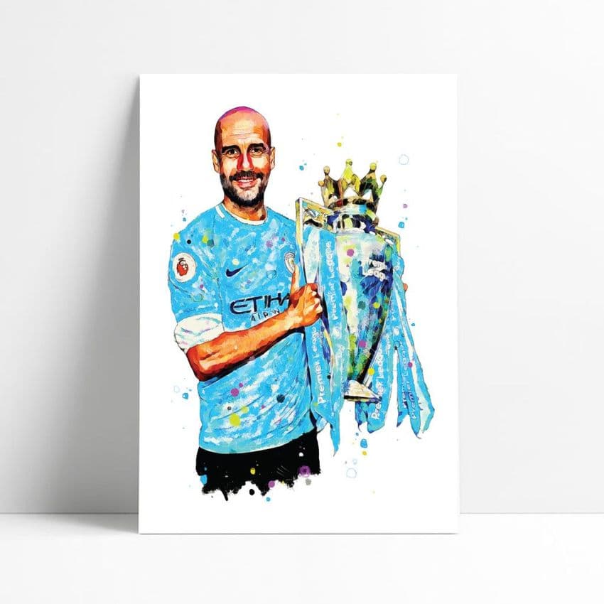Manchester City | Pep Guardiola Art Print | Premier League