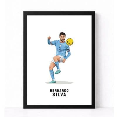 Manchester City Print | Bernardo Silva.