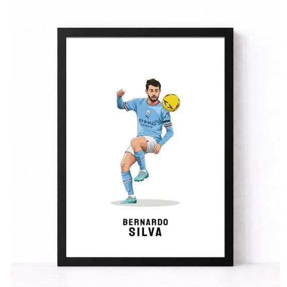 Manchester City Print | Bernardo Silva.