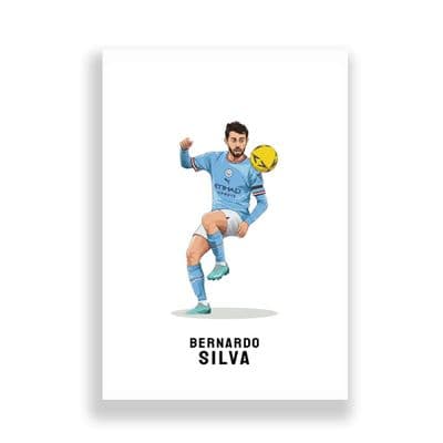 Manchester City Print | Bernardo Silva.
