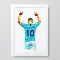 Manchester City | Sergio Aguero Art Print