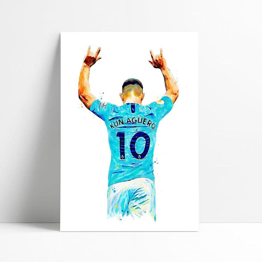 Manchester City | Sergio Aguero Art Print