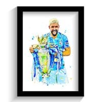 Manchester City | Sergio Aguero PL Art Print