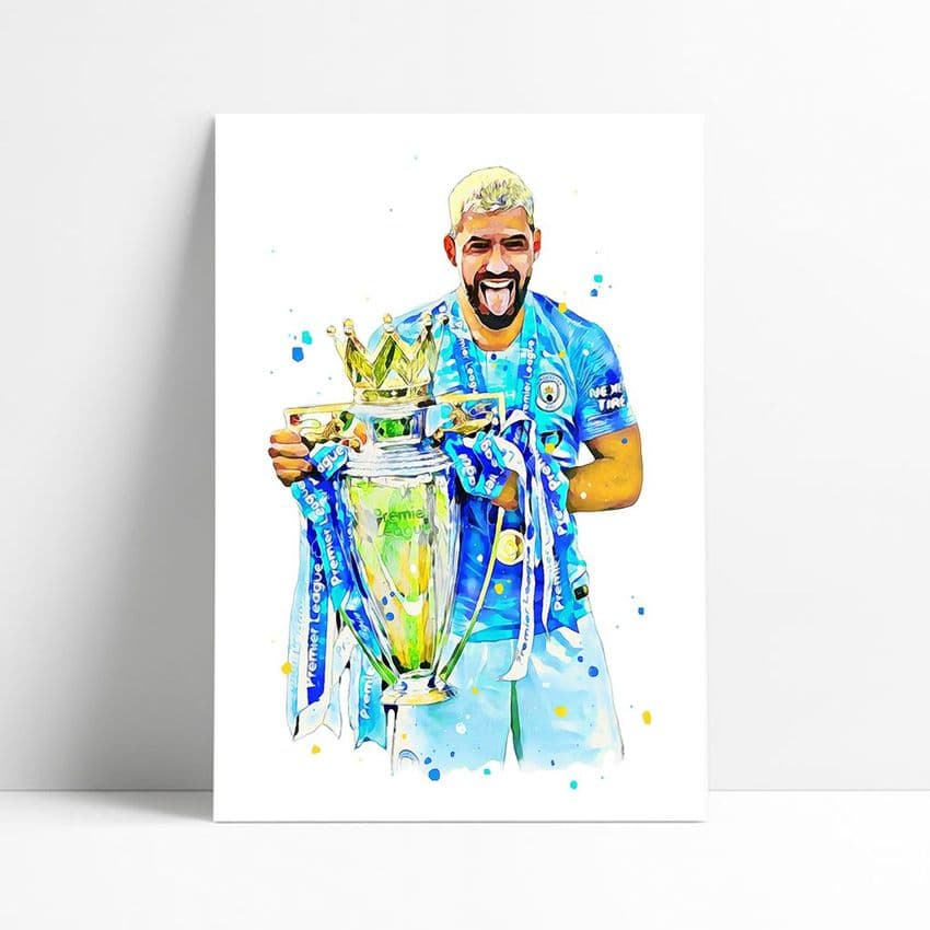 Manchester City | Sergio Aguero PL Art Print
