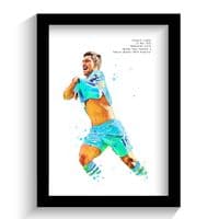 Manchester City | Sergio Aguero V QPR Art Print