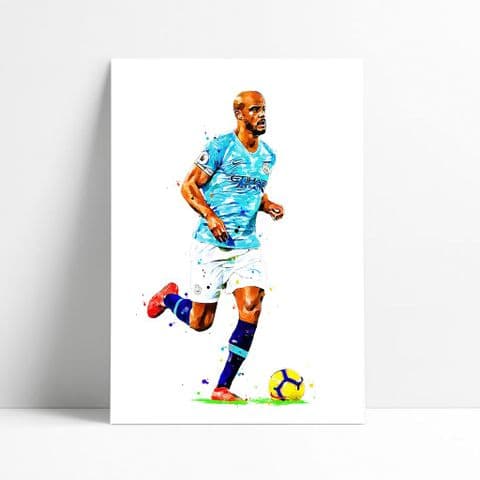 Manchester City | Vincent Kompany Art Print