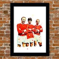 MANCHESTER UNITED - BEST, CHARLTON & STILES