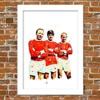 MANCHESTER UNITED - BEST, CHARLTON & STILES
