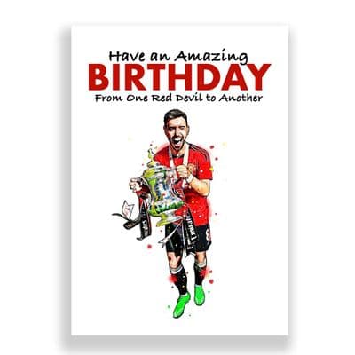 Manchester United Birthday Card | Bruno Fernandes (1)