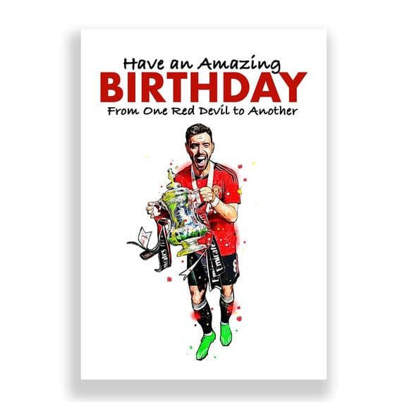 Manchester United Birthday Card | Bruno Fernandes (1)