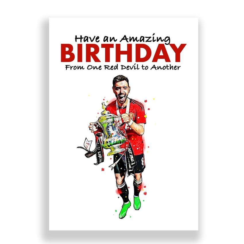 Manchester United Birthday Card | Bruno Fernandes (1)