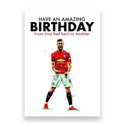 Manchester United Birthday Card | Bruno Fernandes