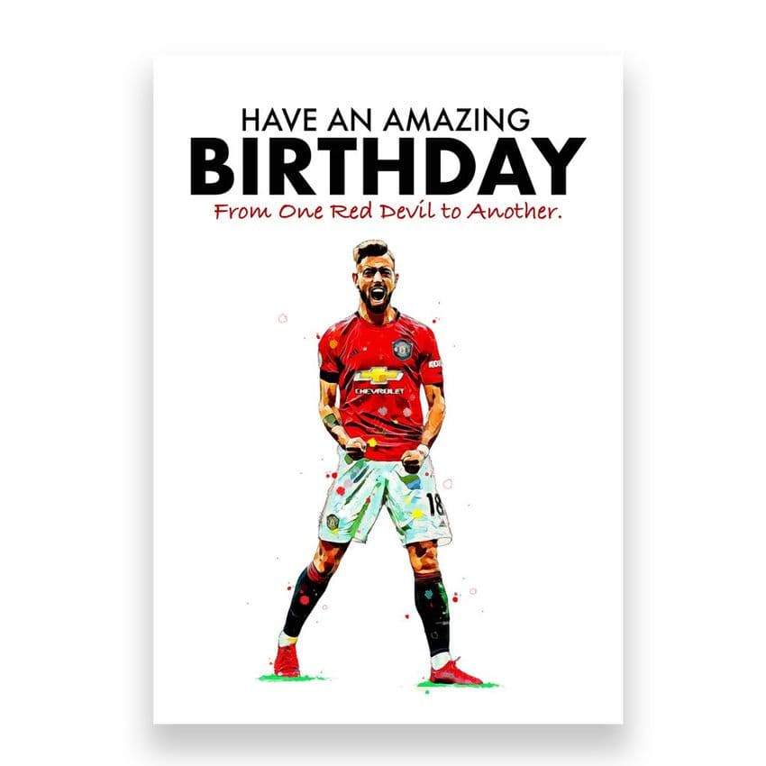 Manchester United Birthday Card | Bruno Fernandes