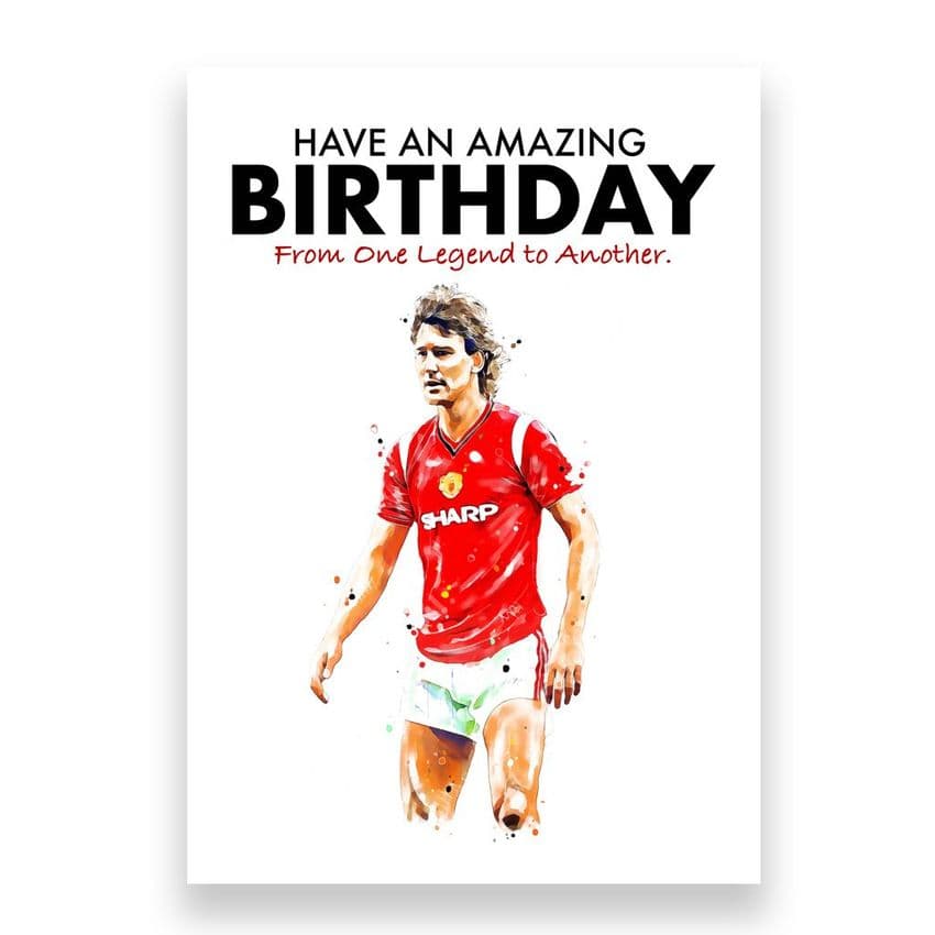 Manchester United Birthday Card | Bryan Robson