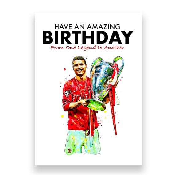 Manchester United Birthday Card | Cristiano Ronaldo