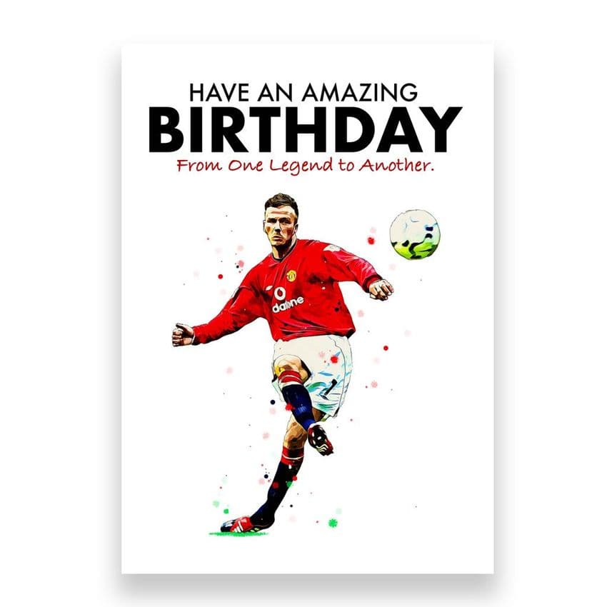 Manchester United Birthday Card | David Beckham