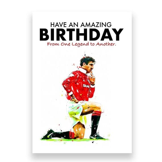 Manchester United Birthday Card | Eric Cantona (3)