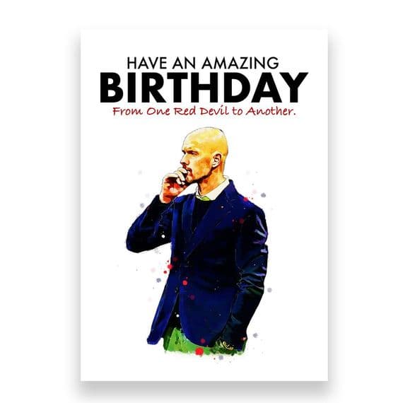 Manchester United Birthday Card | Erik Ten Hag