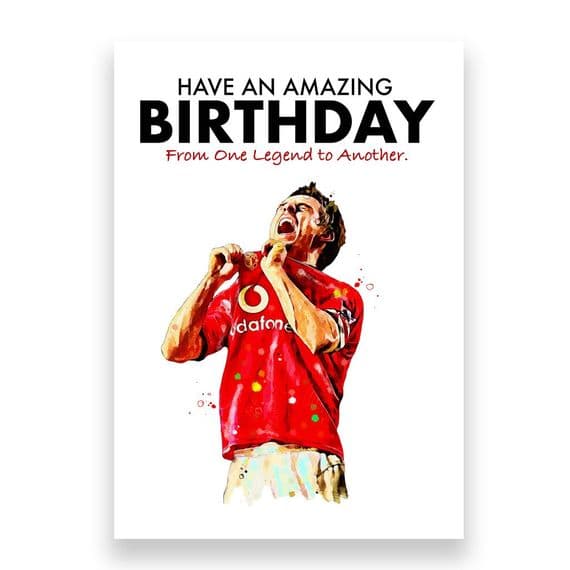 Manchester United Birthday Card | Gary Neville