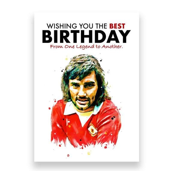 Manchester United Birthday Card | George Best (1)