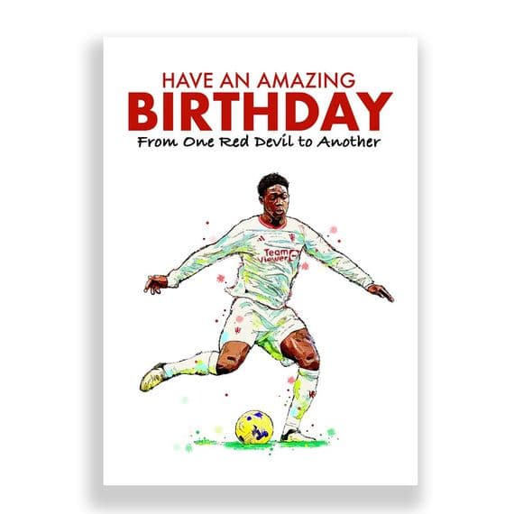 Manchester United Birthday Card | Kobbie Mainoo