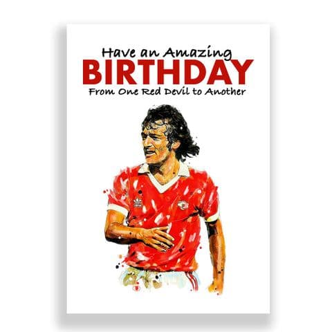 Manchester United Birthday Card | Lou Macari