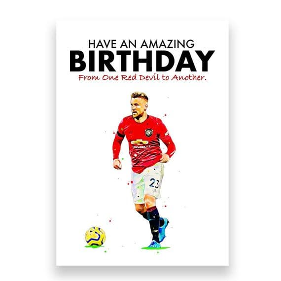 Manchester United Birthday Card | Luke Shaw