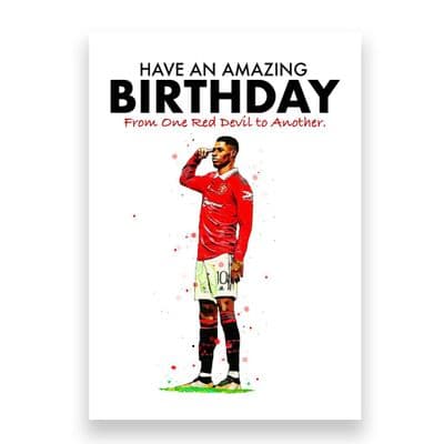Manchester United Birthday Card | Marcus Rashford