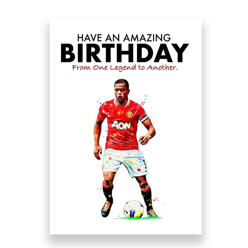 Manchester United Birthday Card | Patrice Evra