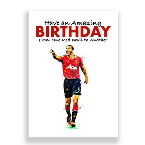 Manchester United Birthday Card | Rio Ferdinand
