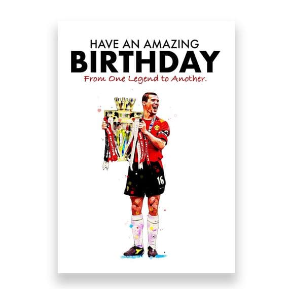 Manchester United Birthday Card | Roy Keane