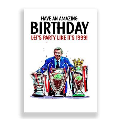 Manchester United Birthday Card | Sir Alex Ferguson  1999