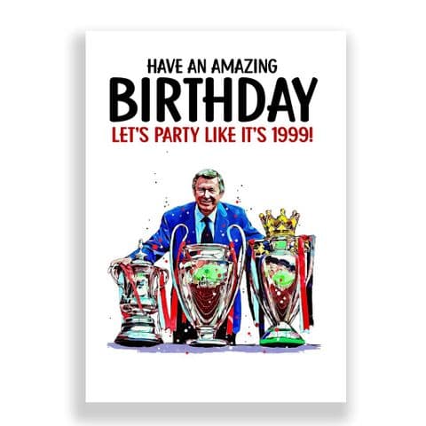 Manchester United Birthday Card | Sir Alex Ferguson 1999