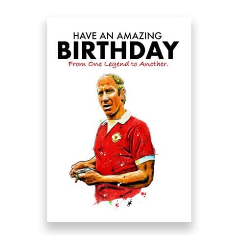 Manchester United Birthday Card | Sir Bobby Charlton