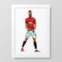 Manchester United | Bruno Fernandes Art Print