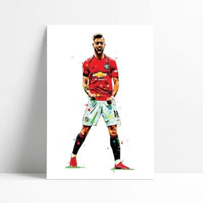 Manchester United | Bruno Fernandes Art Print
