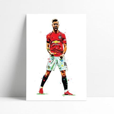 Manchester United | Bruno Fernandes Art Print