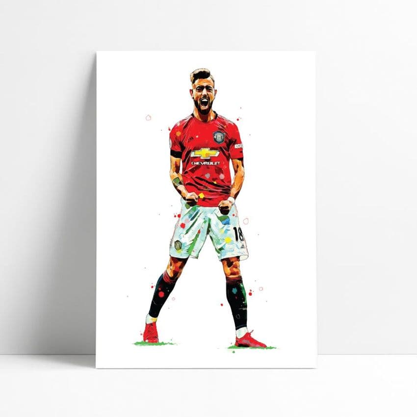 Manchester United | Bruno Fernandes Art Print