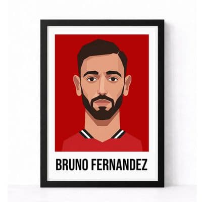 MANCHESTER UNITED | BRUNO FERNANDEZ  | MODERN ART PRINT
