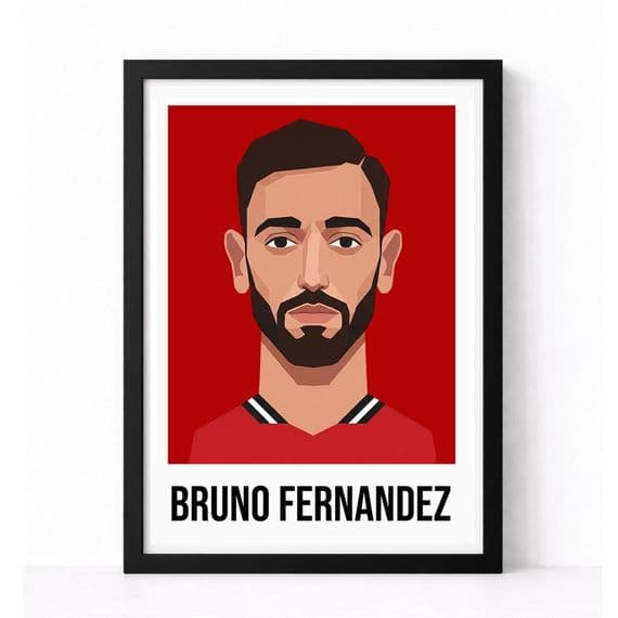 MANCHESTER UNITED | BRUNO FERNANDEZ  | MODERN ART PRINT