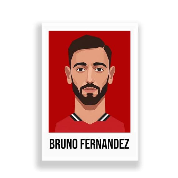 MANCHESTER UNITED | BRUNO FERNANDEZ  | MODERN ART PRINT