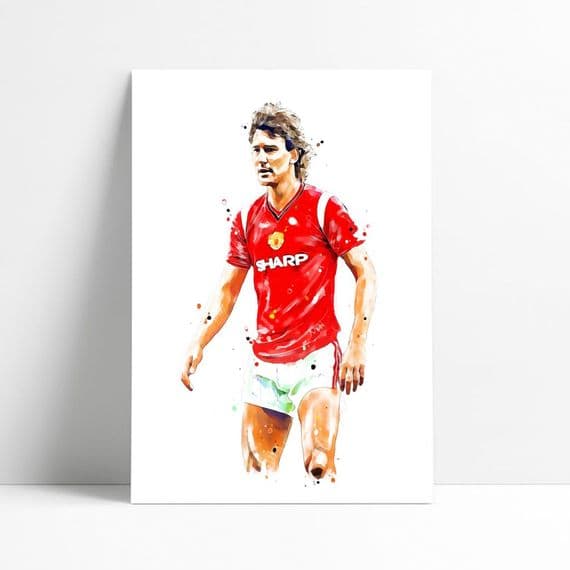 Manchester United | Bryan Robson Art Print