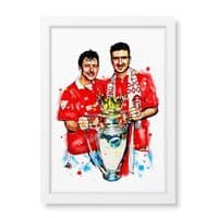 Manchester United | Bryan Robson  | Eric Cantona Art Print
