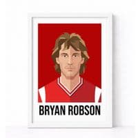 MANCHESTER UNITED | BRYAN ROBSON  | MODERN ART PRINT