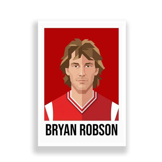 MANCHESTER UNITED | BRYAN ROBSON  | MODERN ART PRINT